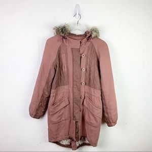 Rebecca Taylor Coat w/ Faux Fur Hood